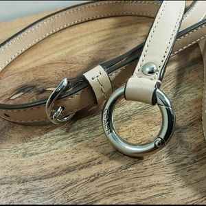 Coach Beige smooth leather adjustable replacement strap NWOT